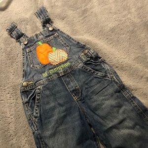 Overalls with Pumpkin Decoration 2T